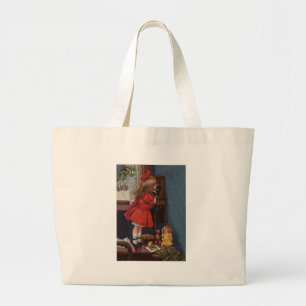 Christmas telephone large tote bag