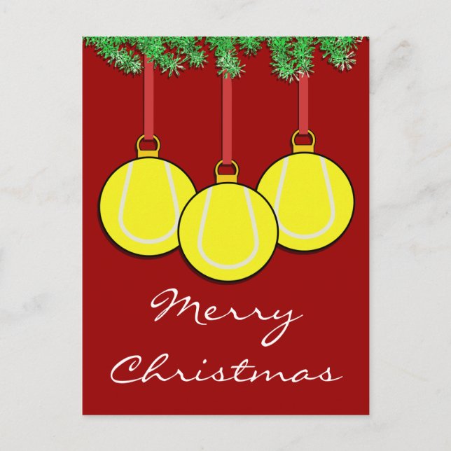 Christmas Tennis Postcard (Front)