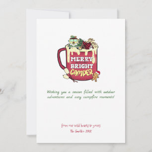 Christmas Tent Camping Mountain Outdoor Adventure Holiday Card