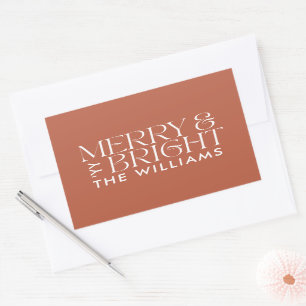 Christmas terracotta modern elegant simple sticker