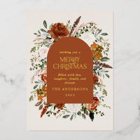 Christmas terracotta non photo stag floral