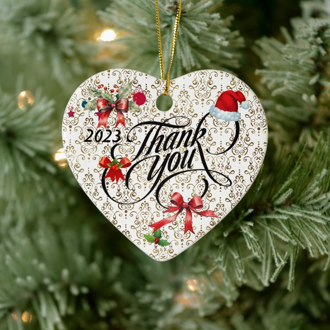 Christmas Thank You Ceramic Ornament (Creator Uploaded)