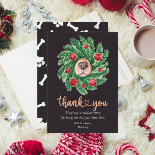 Christmas Thank You for a Pet Sitter From a Pet Card