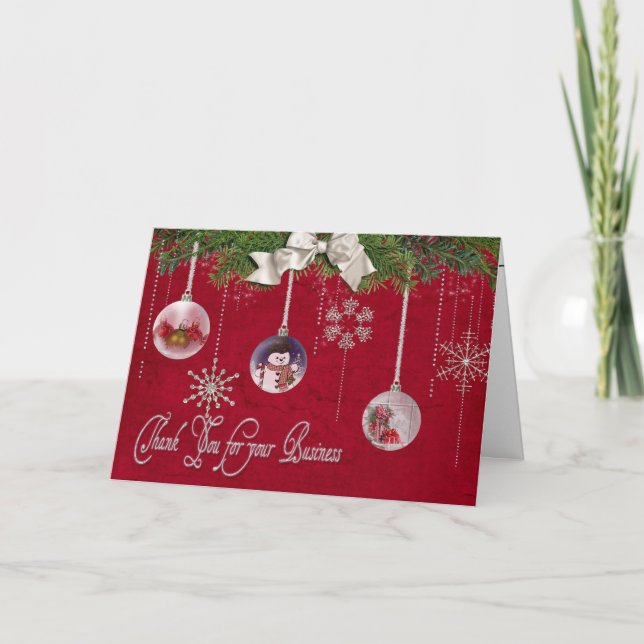 Christmas Thank You for Customers Holiday Card (Front)