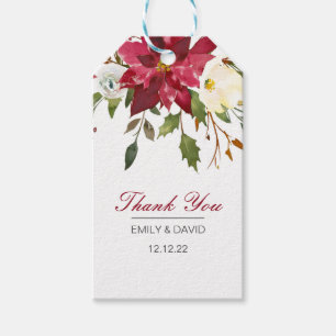 Christmas Thank You Gift Tags, Custom Favour Tags