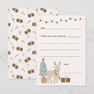 Christmas Thank you note / fill in the blank card