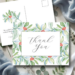 Christmas Thank You Postcard