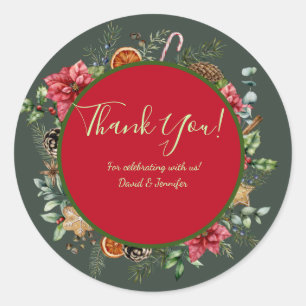 Christmas Thank You Stickers