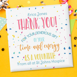 christmas Thank you volunteer gift charity school  Magnet