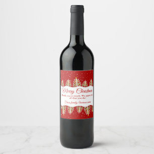 Christmas Thank You Wine Label