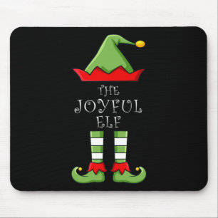 Christmas The Joyful Elf Fun Family Matching Group Mouse Pad