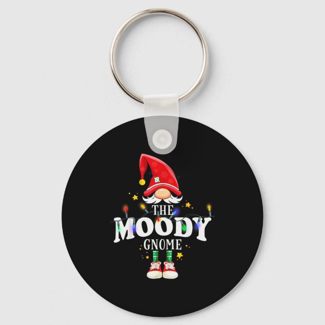 Christmas The Moody Gnome X-mas Matching Pjs  Keychain (Front)