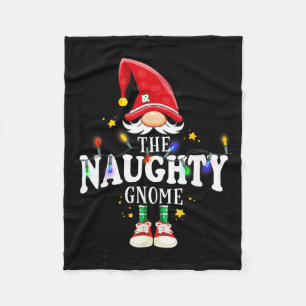 Christmas The Naughty Gnome X-mas Matching Pjs  Fleece Blanket