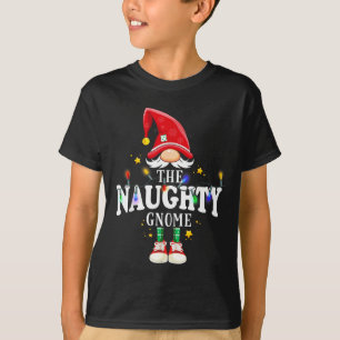 Christmas The Naughty Gnome X-mas Matching Pjs  T-Shirt
