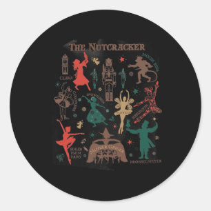 Christmas The Nutcracker Llet Sugar Plum Fairy Wom Classic Round Sticker