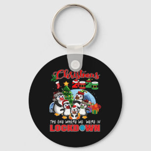 Christmas The One Where We Were In Lockdown Pengui Keychain