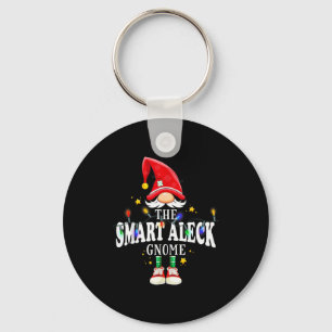 Christmas The Smart Aleck Gnome X-mas Matching Pjs Keychain