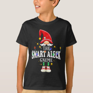 Christmas The Smart Aleck Gnome X-mas Matching Pjs T-Shirt