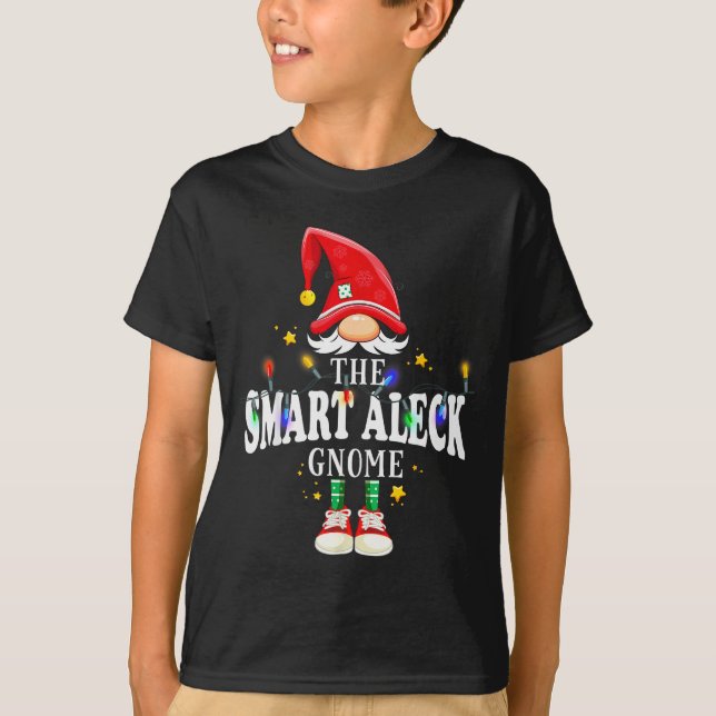 Christmas The Smart Aleck Gnome X-mas Matching Pjs T-Shirt (Front)