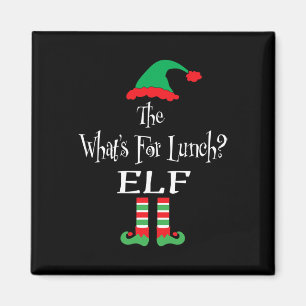 Christmas The What's For Lunch Elf Shirt Matching Magnet