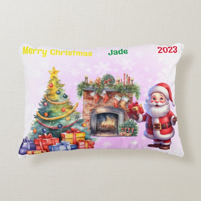 Christmas Theme Accent Pillow (Front)
