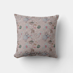 Christmas Theme baby fleece blanket Throw Pillow