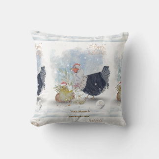 Christmas Theme Boganhues Print Throw Pillow