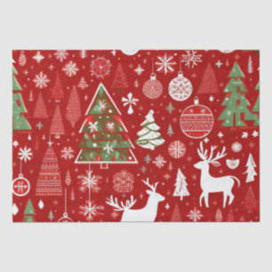 Christmas theme Christmas trees snowflake Gift Tag Tissue Paper