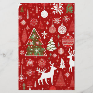 Christmas theme Christmas trees snowflake  Stationery