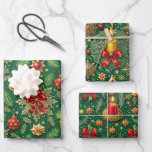Christmas Theme Festive Colourful Pattern Wrapping Paper Sheet<br><div class="desc">Christmas theme wrapping paper featuring colourful holiday symbols in a seamless pattern is perfect for wrapping presents this holiday season.</div>