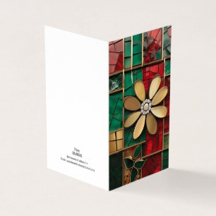 Christmas Theme Flower Vitrail Mosaic broken glass