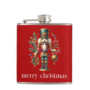 Christmas Theme Nutcracker Hip Flask