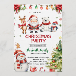 Christmas theme party invitation