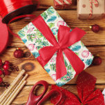 Christmas theme pattern ornaments greenery wrapping paper<br><div class="desc">This Christmas theme pattern features colourful Christmas colourful watercolor illustration ornaments and greenery on a light cream background.
It is a festive way to wrap your present this holiday season.</div>