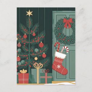 Christmas theme postcard