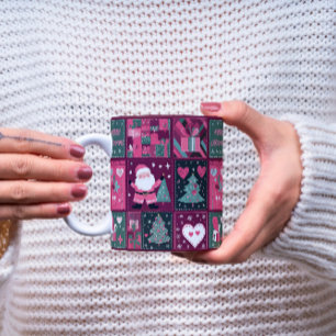 Christmas Theme Purple and pink Merry Christmas Coffee Mug