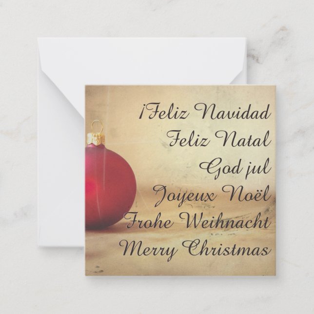 Christmas theme with Christmas ball Card (Front)