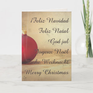 Christmas theme with Christmas ball Card