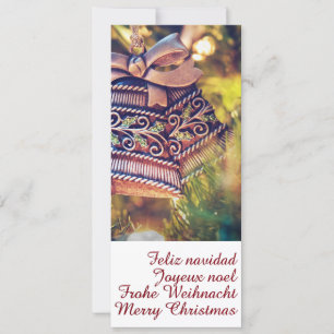 Christmas theme with two bells invitation