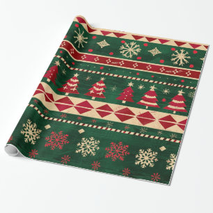 Christmas themed digital graphic pattern - AD007 Wrapping Paper