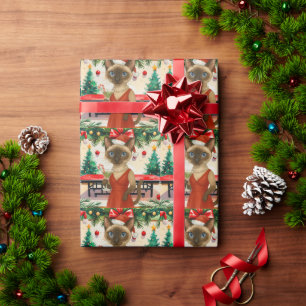 Christmas themed for Cat Lovers Wrapping Paper