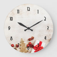 Christmas Themed Items on a Rustic Wooden Board