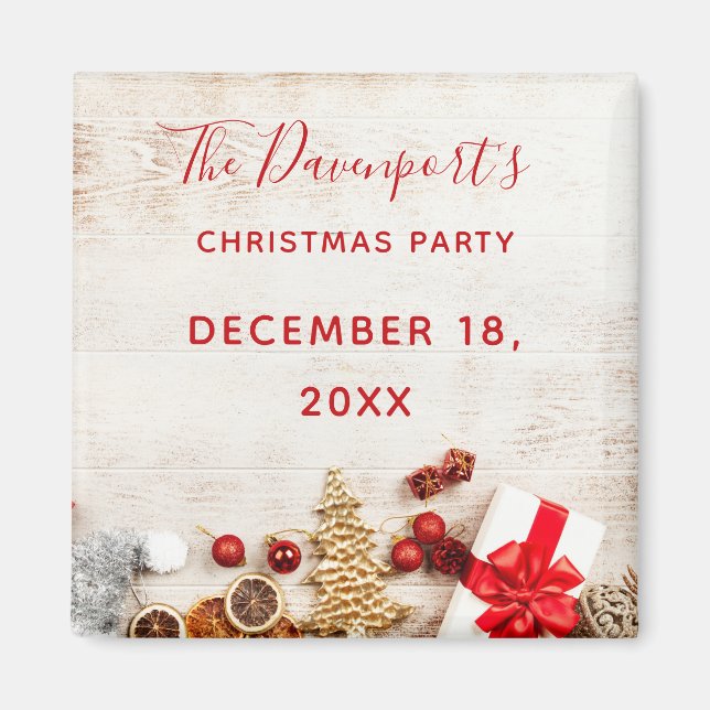 Christmas Themed Items Party Date Magnet (Front)
