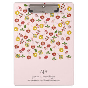 Christmas Themed Ornaments Holiday  Clipboard