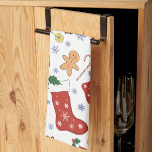 Christmas themed pattern kitchen towel