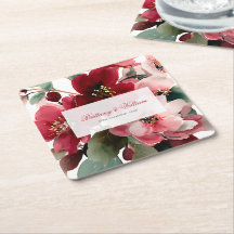 Christmas Themed Red Floral Wedding