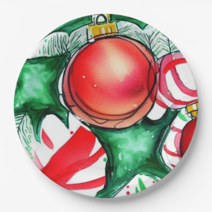 Christmas Things Paper Plate