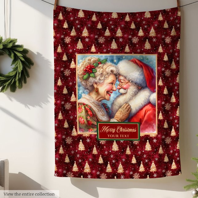 Christmas Throw Blanket Cozy Gift Mr & Mrs Claus (Christmas Throw Blanket Cozy Gift Mr & Mrs Claus)