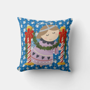 Christmas Throw Pillow, Angel Pillow