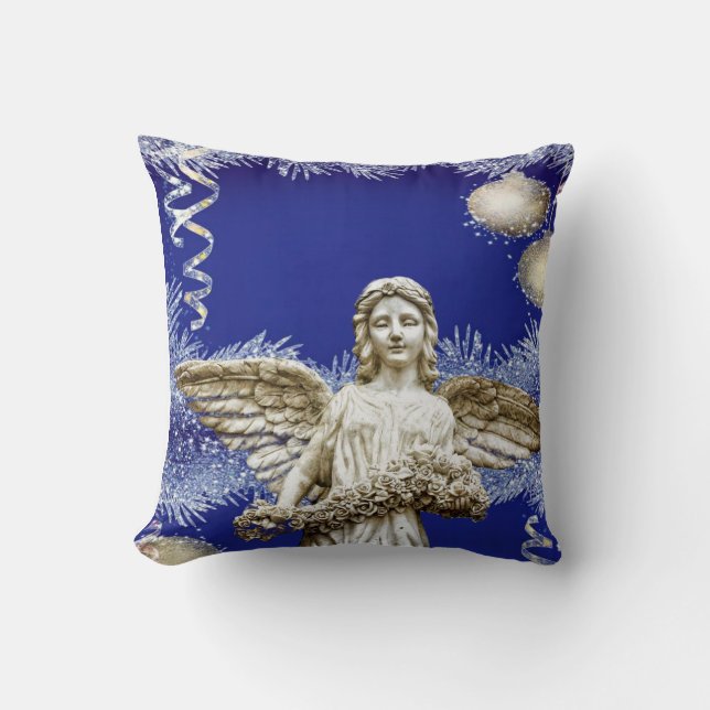 Christmas Throw Pillow, Angel Throw Pillow (Front)